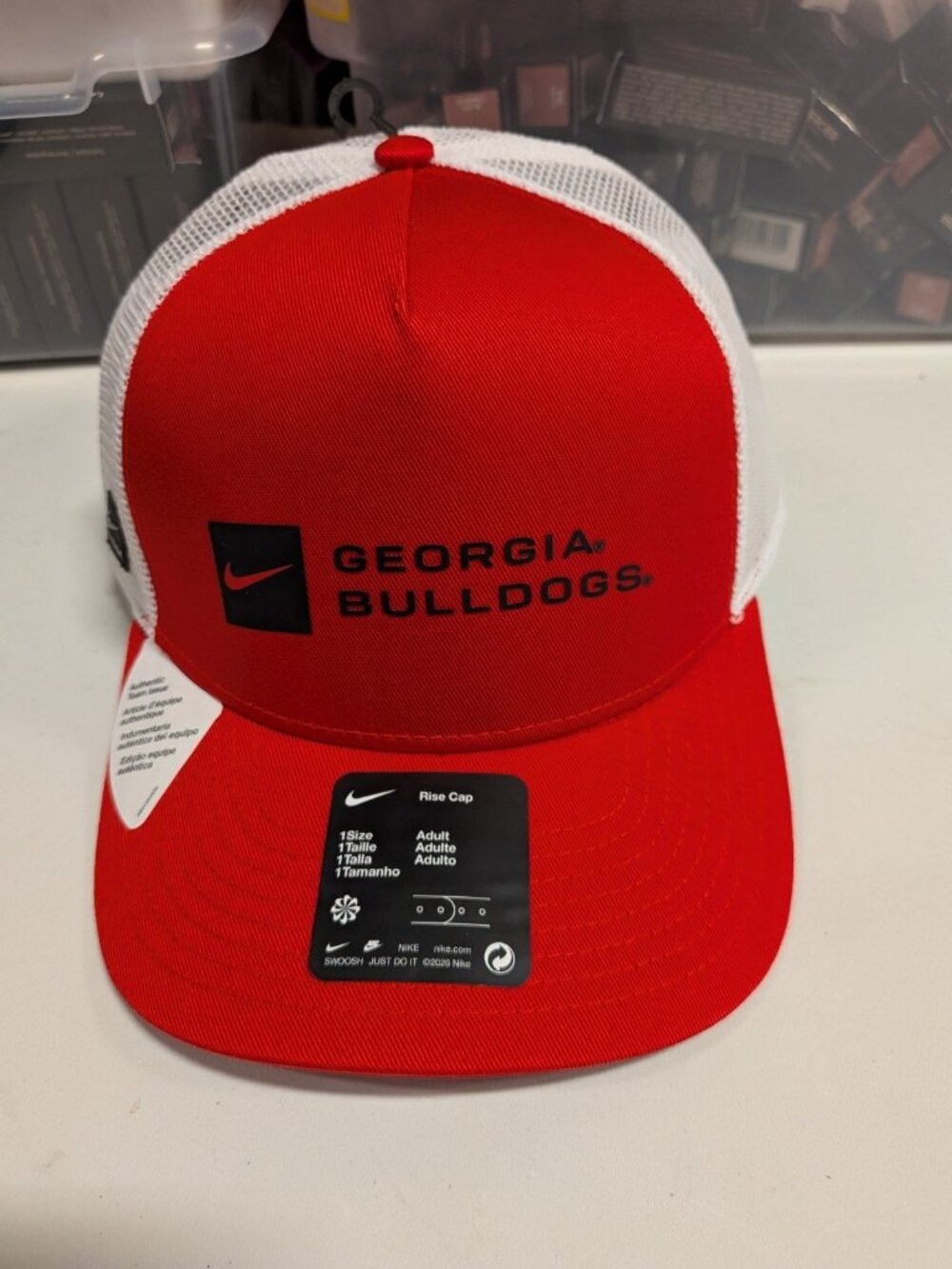 Georgia Bulldogs Red White Trucker Hat Adult Size